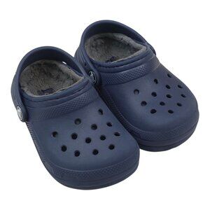 Crocs Kids Classic Lined Clogs Size C8 Warm Fuzzy Lining Lightweight 7.5" Long